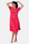 Sweetmoon Long T Shirt Nightdress - Red — thumbnail 1